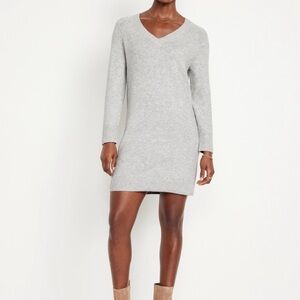 NWT Women's Old Navy SoSoft Mini Sweater Dress Gray Size Medium